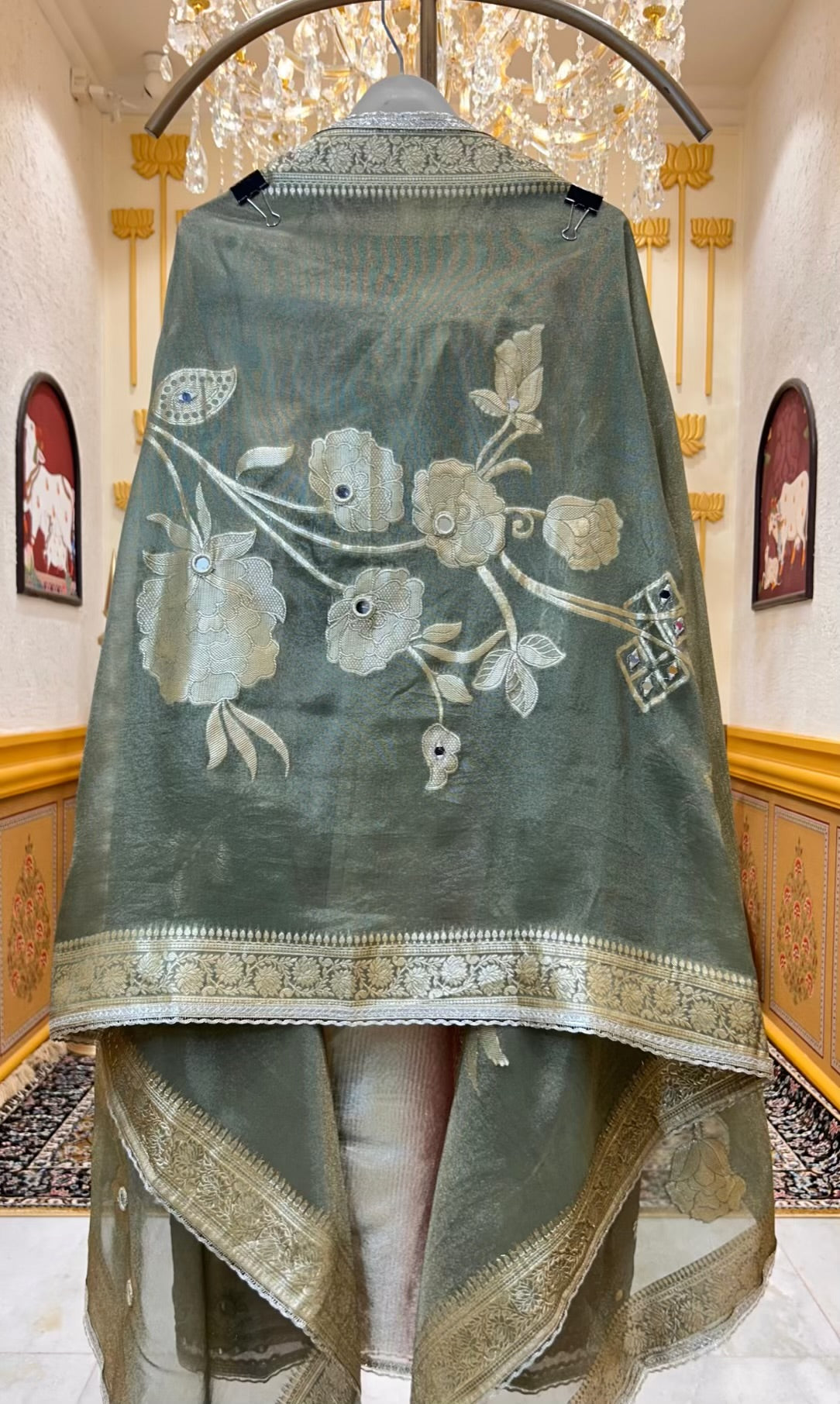 Zarfeena Mirror Taj Suit (Blue)