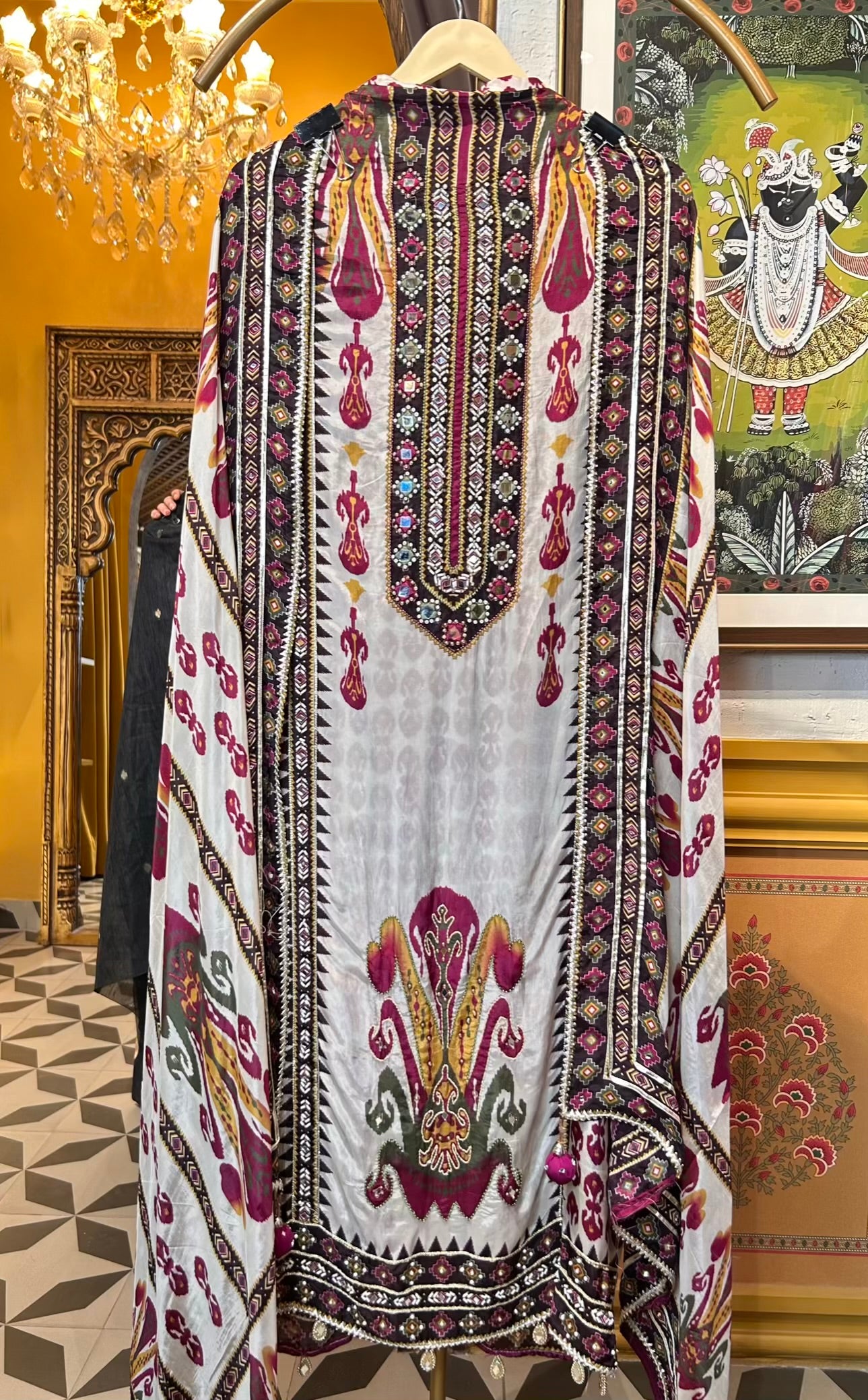 Elvira Organza Suit (Wine)