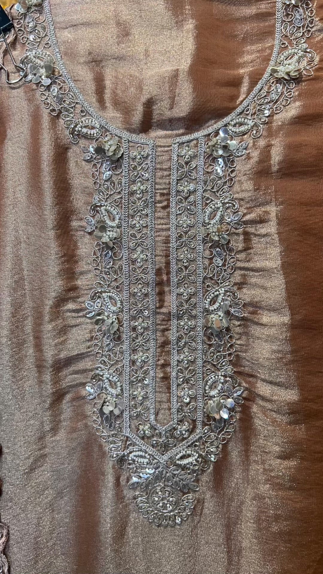 Afsheen Organza Suit (Peach)
