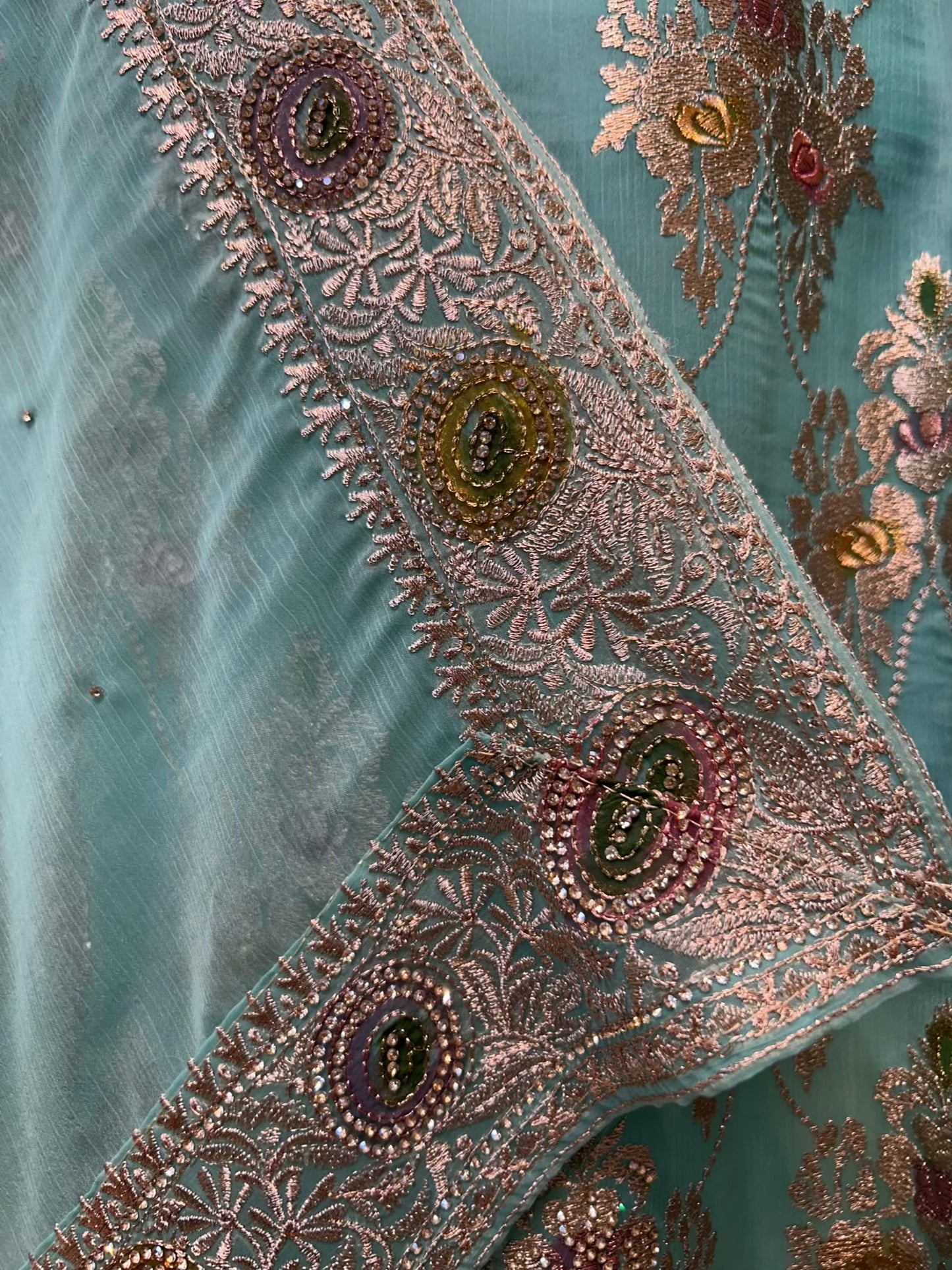 Sahiba Chiffon Grace Suit (Turquoise)