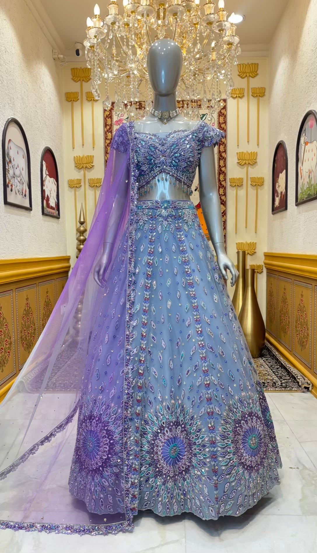 strapless open back dress Zoya Mirror Stone Lehenga Set – Vastra Official
