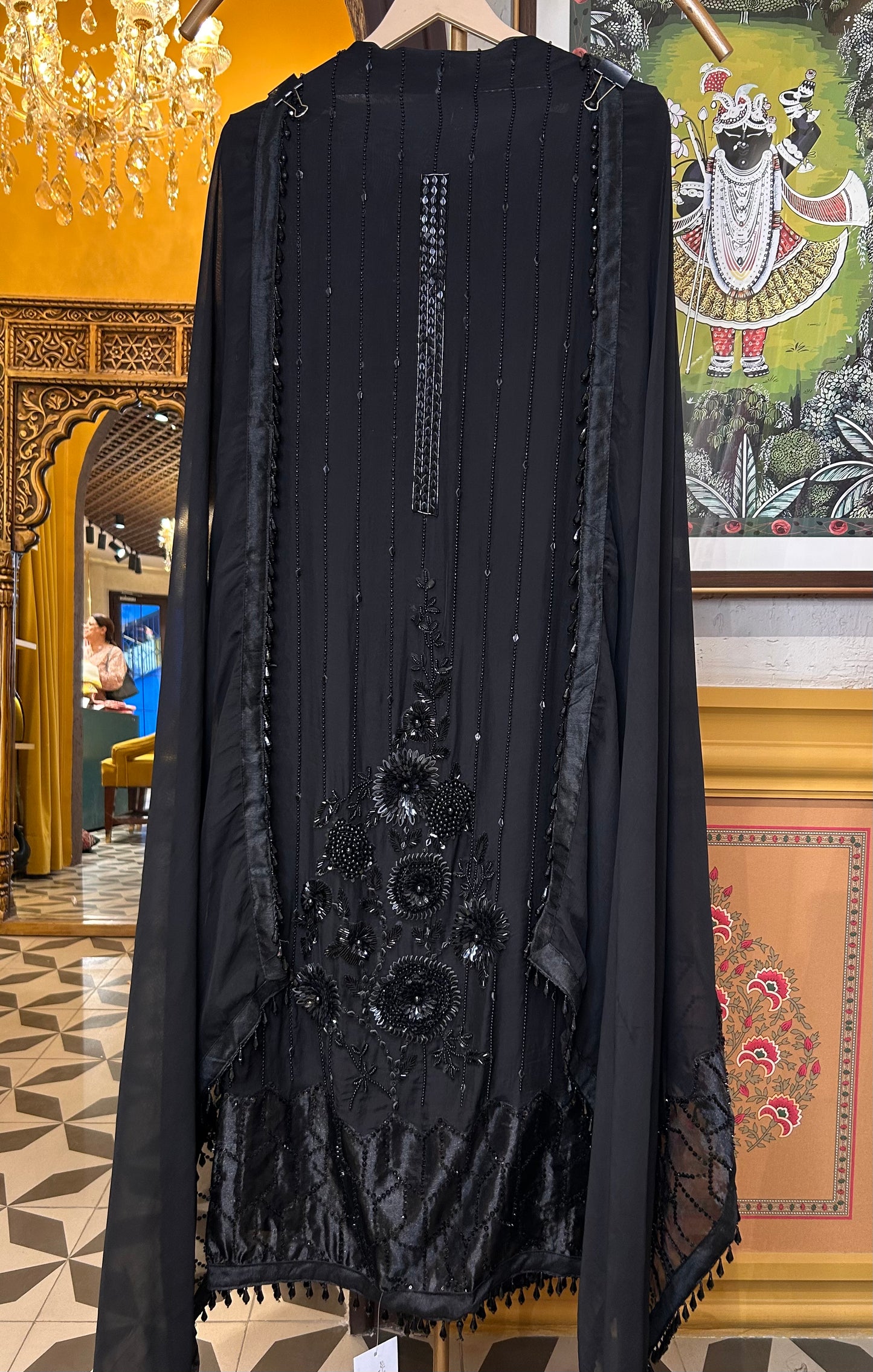 Mahira Black Beauty Organza Suit