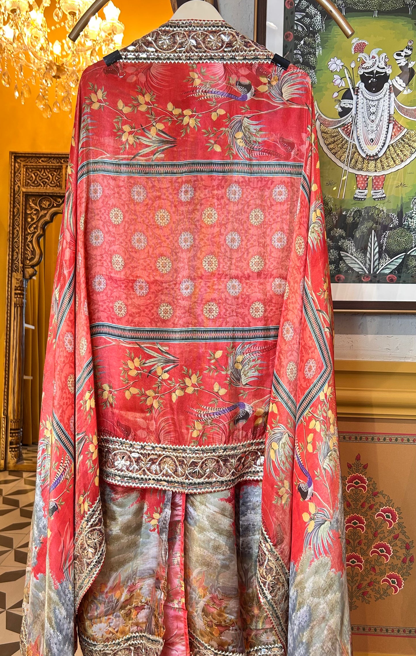 Gulraiz Tissue Suit (Red)