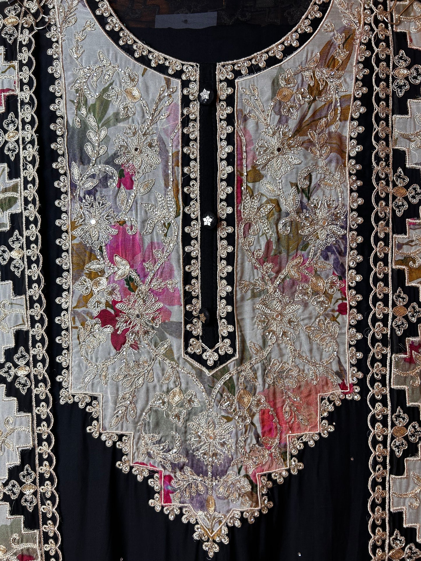 Aafreen Organza Suit (Black)