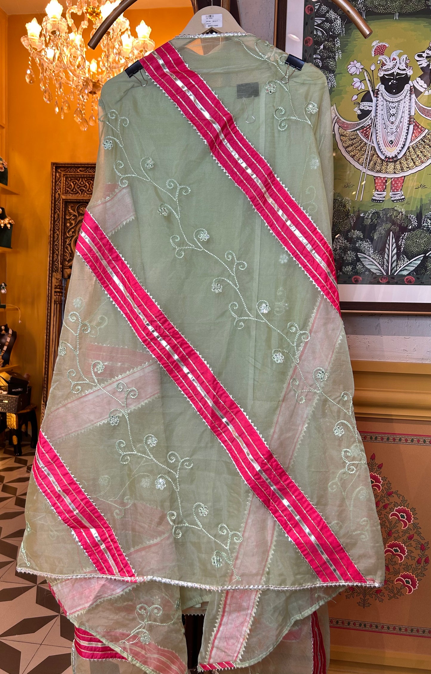 Raagini Organza Suit (Green)