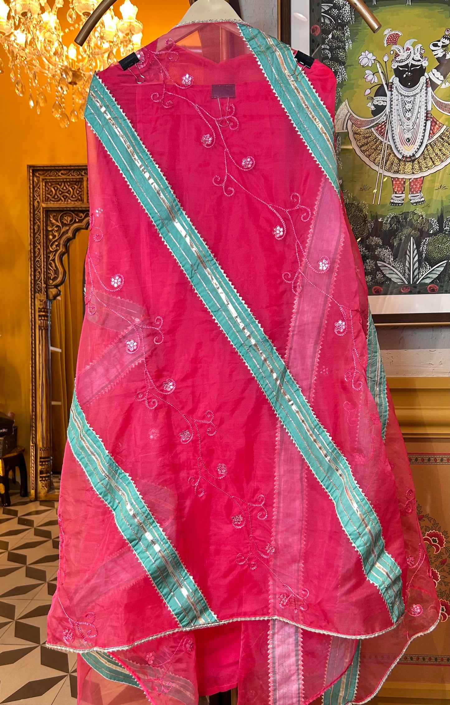 Raagini Organza Suit (Pink)