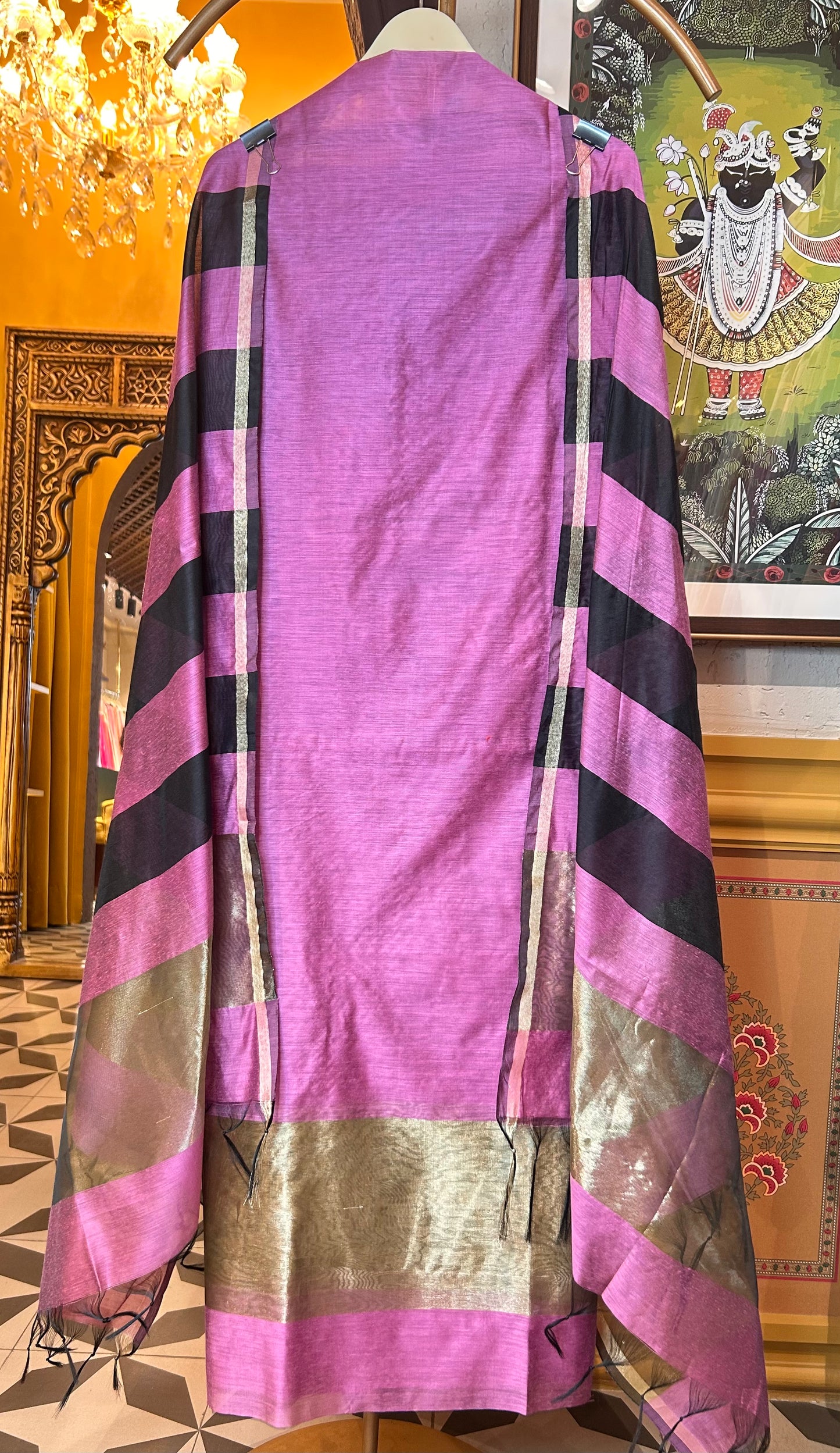 Zarnoor Chanderi Suit (Lavender)