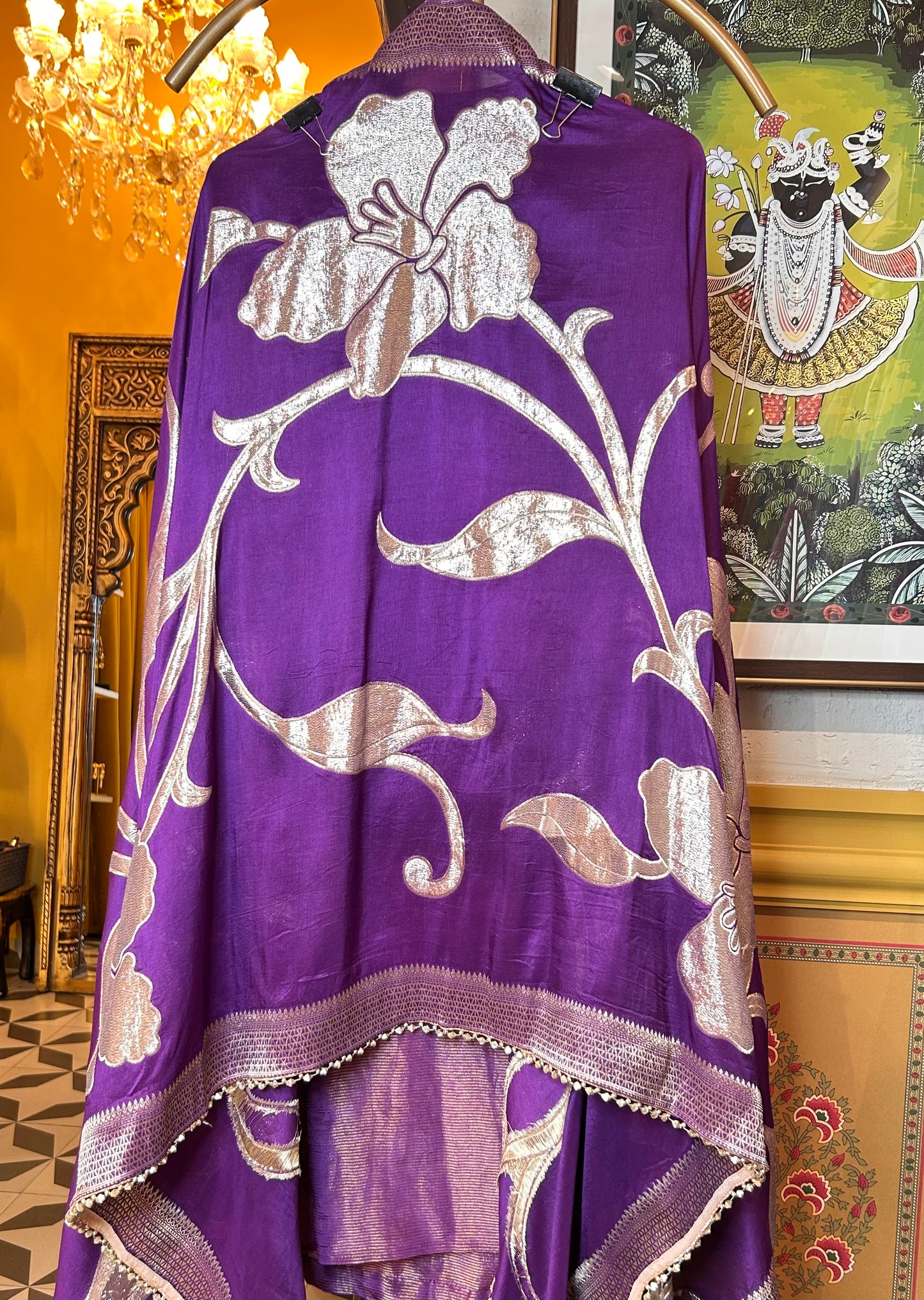 Sunshine shimmer organza suit(Purple)