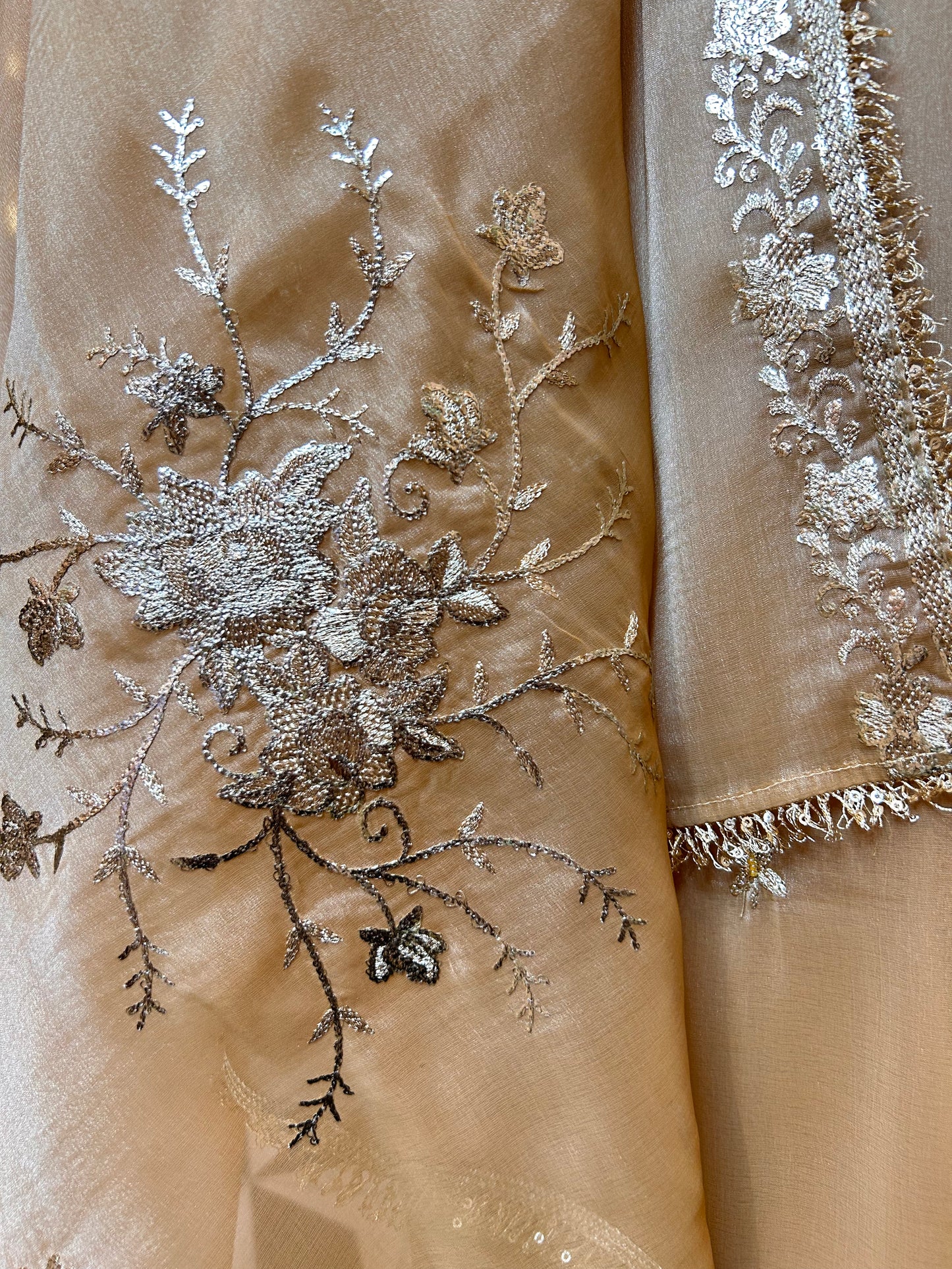 Naaz-a-Noor Organza Suit( Beige)