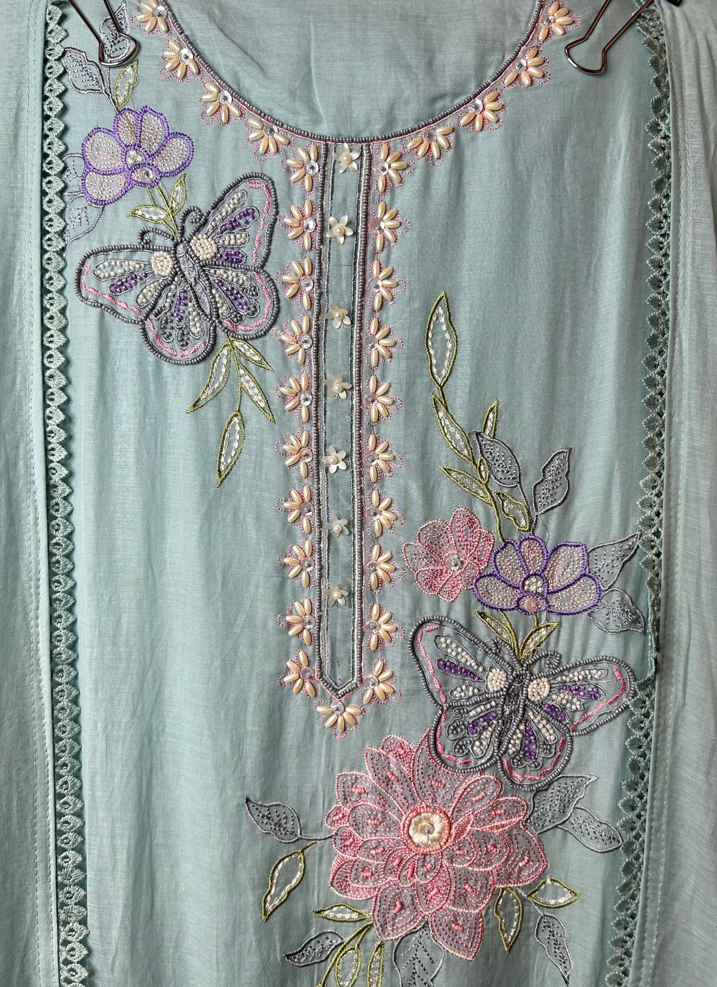 Meher mul Chanderi suit(Blue)