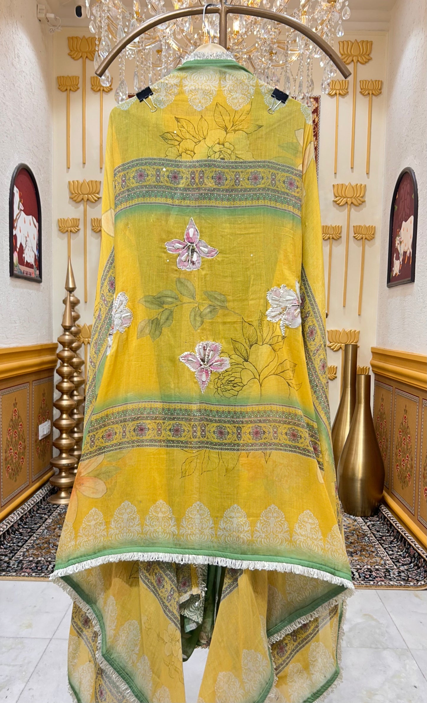 Noor-e-Meher Gotta Mul Suit (Yellow)
