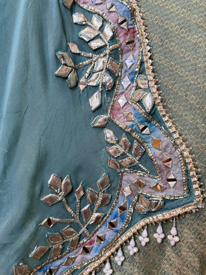 Ruvani Organza Suit (Green)