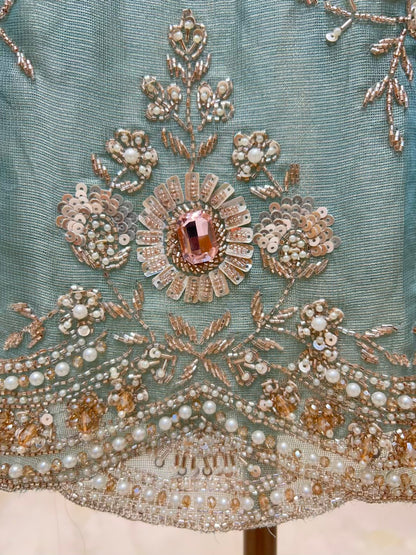 Mahira Banarasi Élan Suit (Sea Green)
