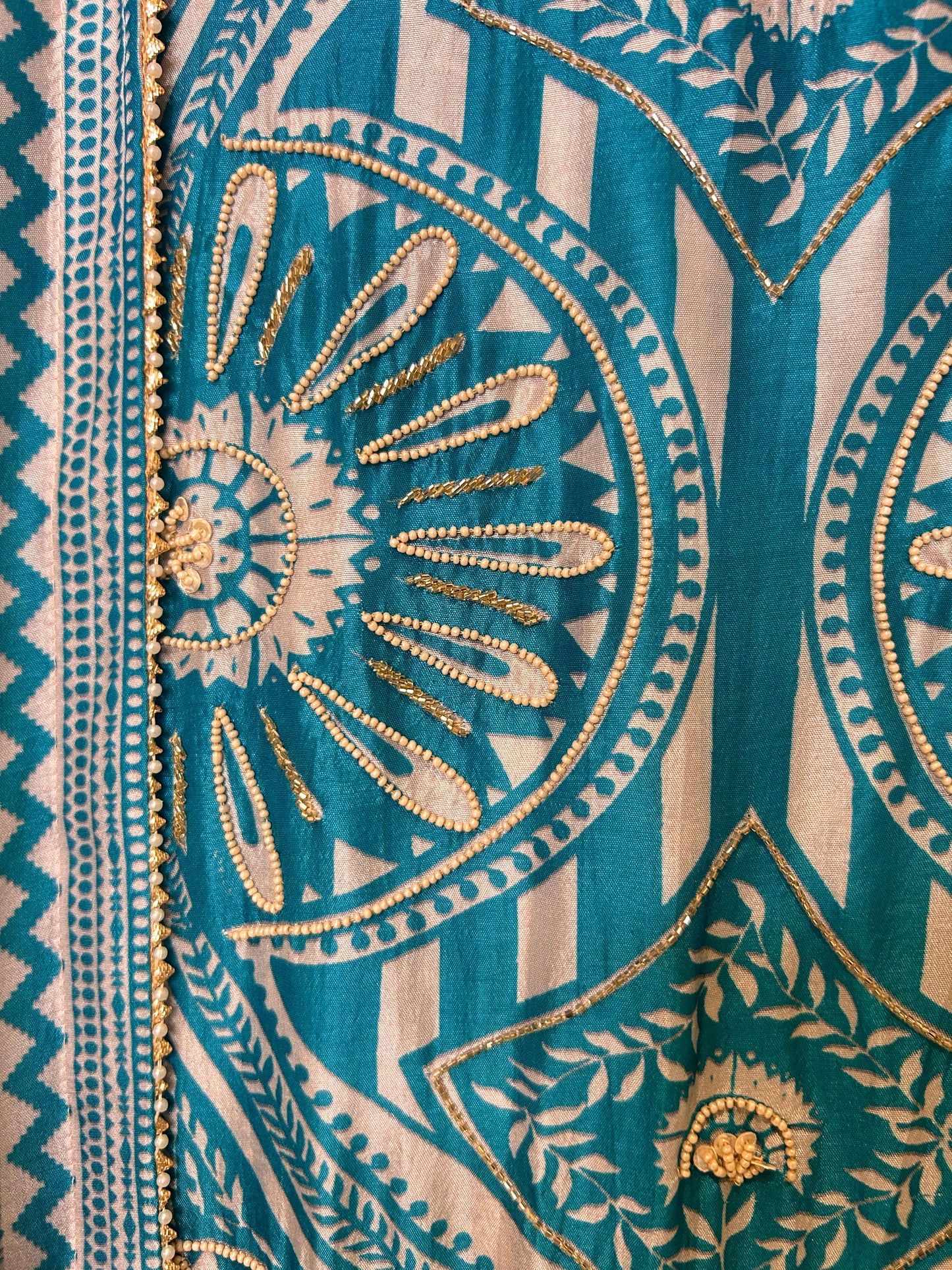 Taabir Printed Suit (Turquoise)