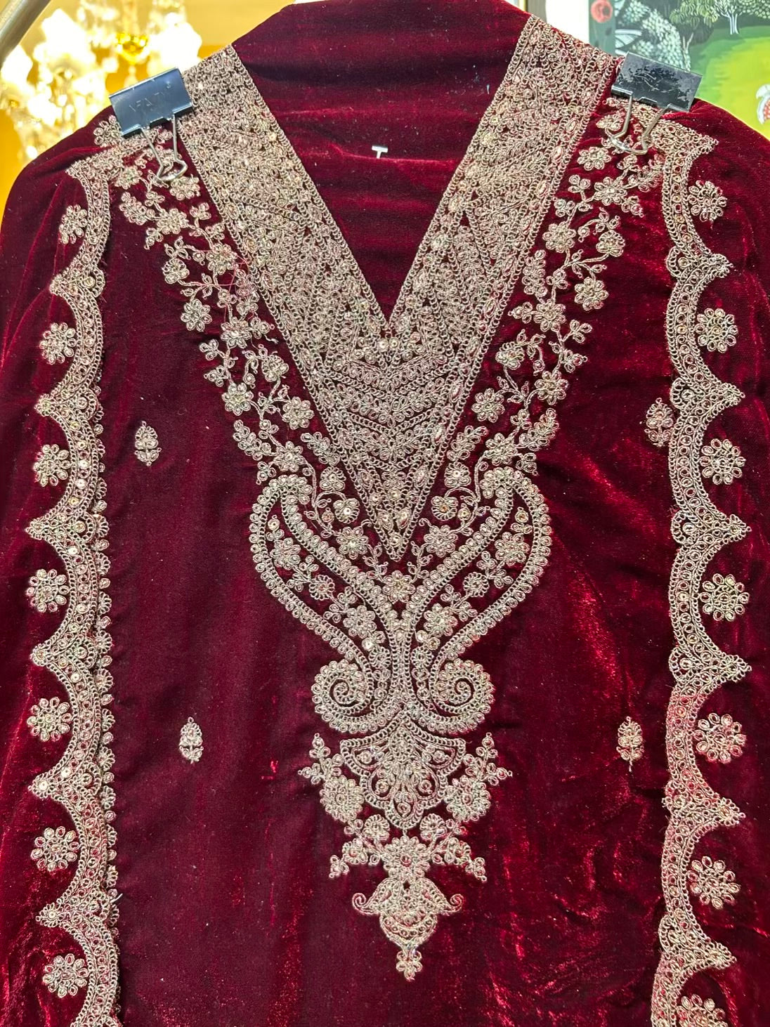 Rimvaar Velvet Suit (Maroon)
