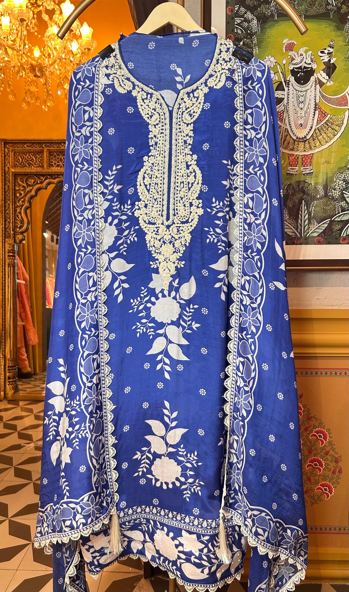 Nairiti Muslin Suit (Blue)