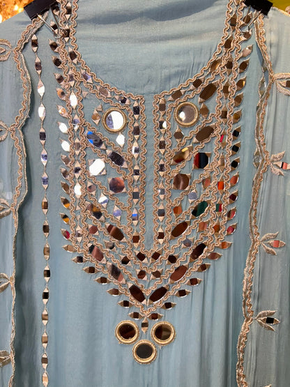 Chamakte Naqsh Suit (Blue)