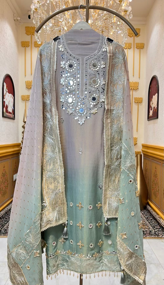 Kridha Sheesha Gota Organza Suit