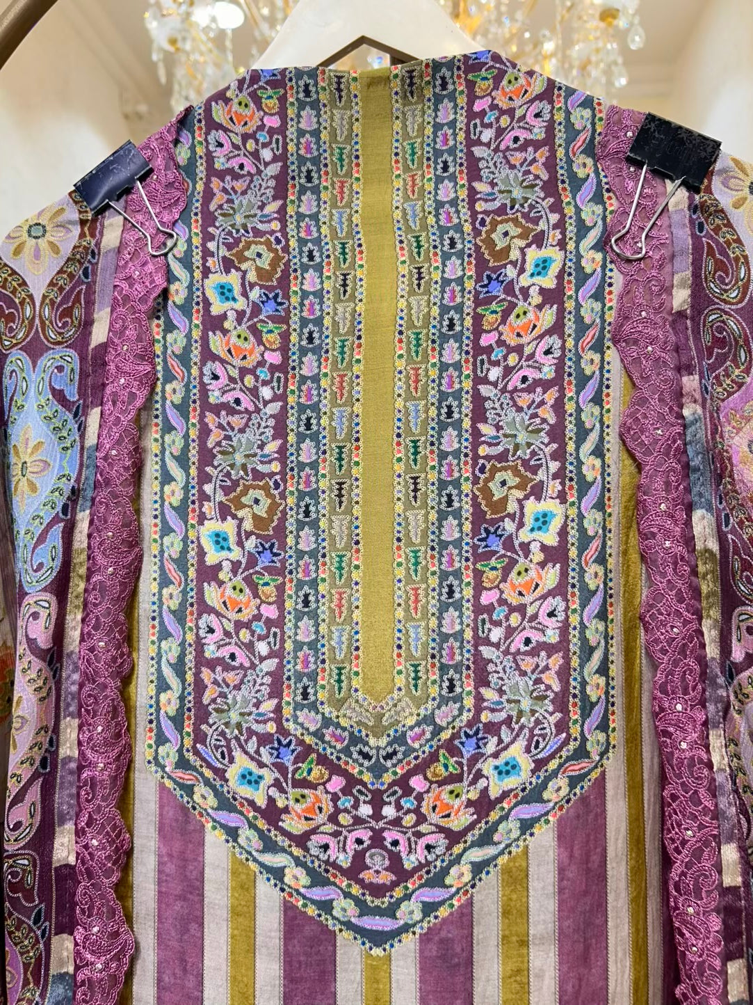 Aavira Silk Veil Suit (Purple)