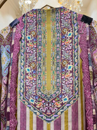 Aavira Silk Veil Suit (Purple)