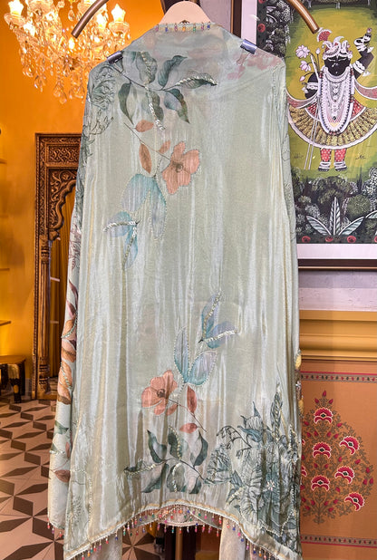 Sabaah Organza Suit (Green)