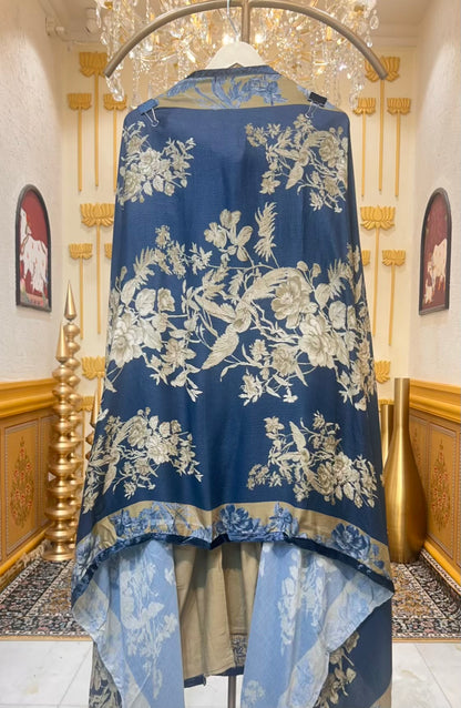 Zehraani Pashmina Noor Suit (Mehendi Green)