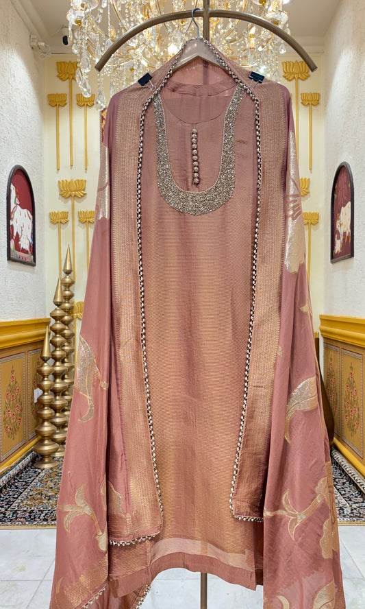 Mehrbano Banarasi Organza Suit