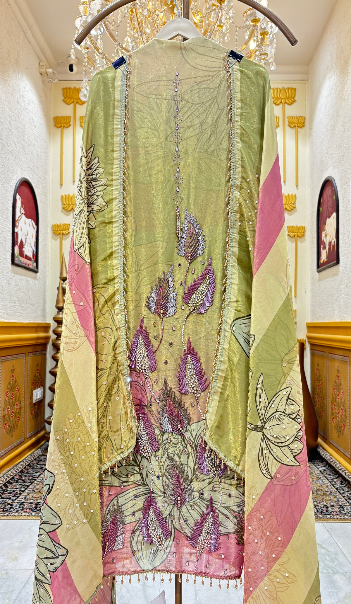Gulrais Organza Suit