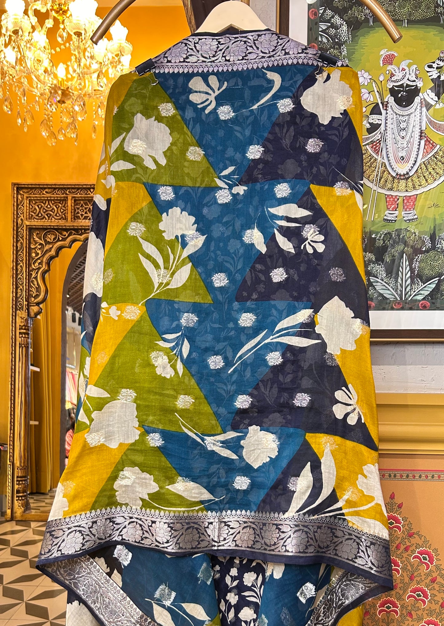 Karvani Maheshwari Suit (Blue)