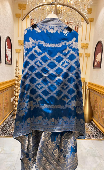 Aarohi Banarasi Weave Noor (Blue)