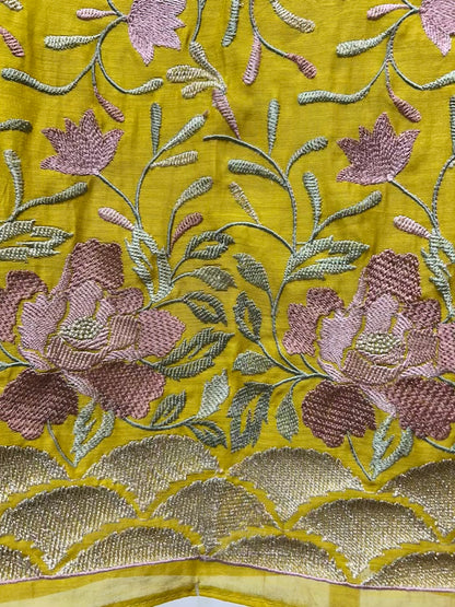 Iraaya Jalkaar Mul Suit (Mustard)