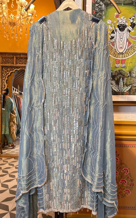 Miraze Organza Suit (Turquoise)