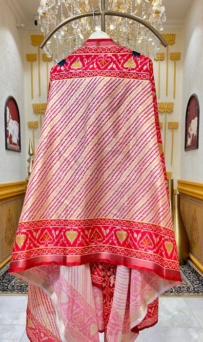 Saavira Patola Heritage Suit (Red)