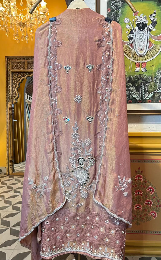 Zarqina Organza Suit (Pink)