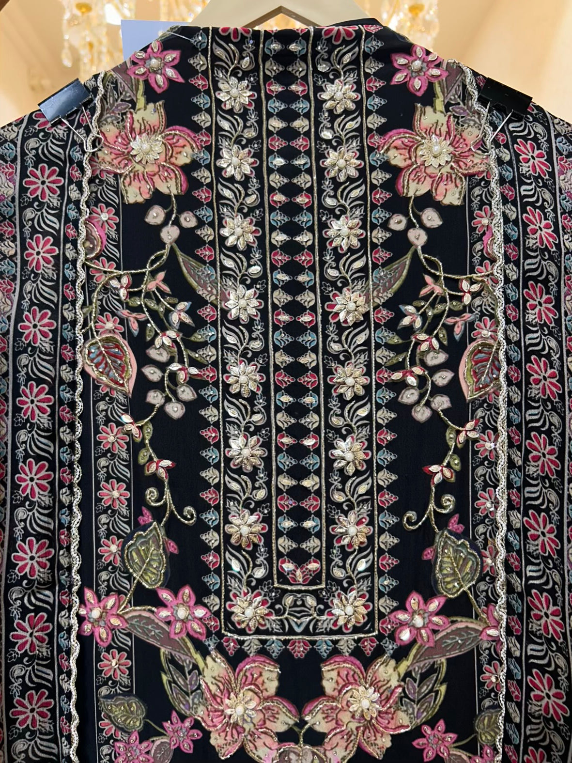 Miraya Digital Printed Suit (Black)