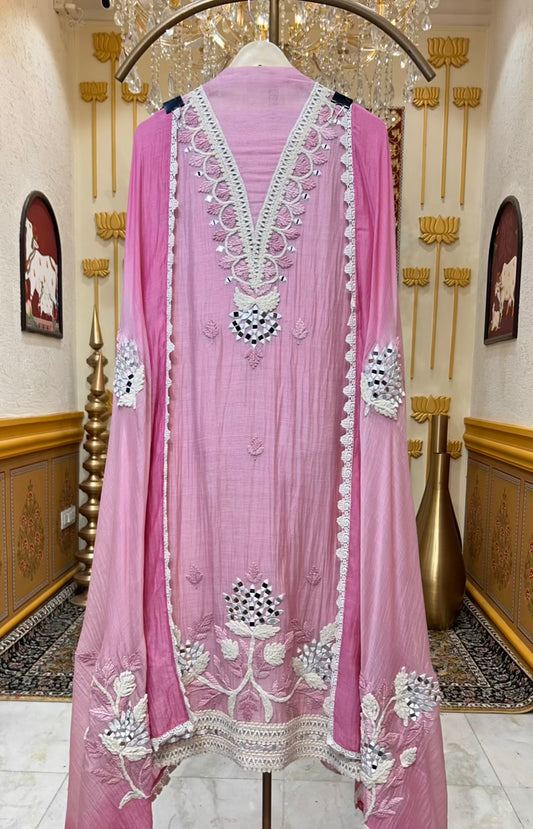Zehra Mul Lace Élan Suit (Pink)