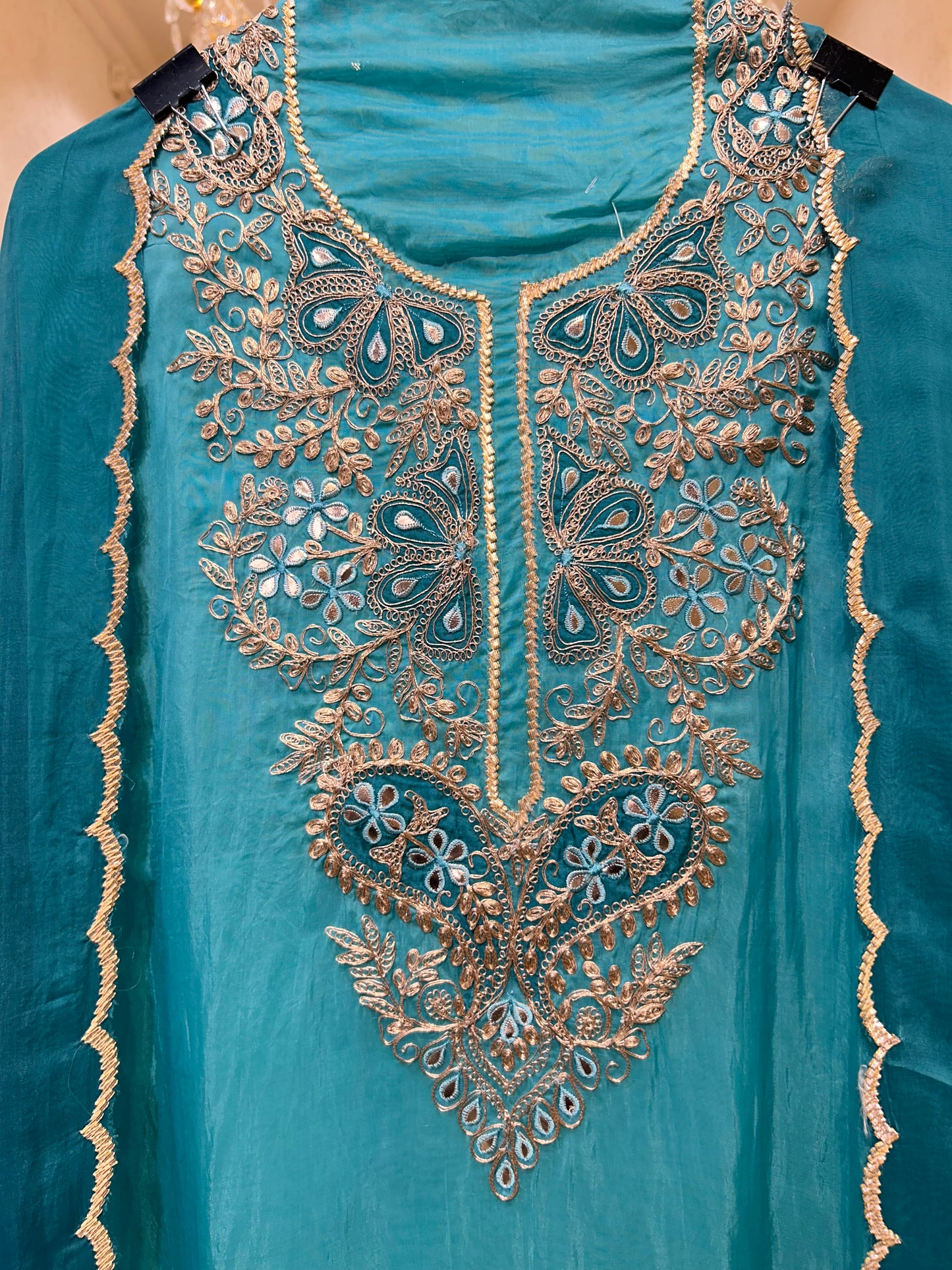 Arezya Dori Leather Élan Suit (Turquoise)