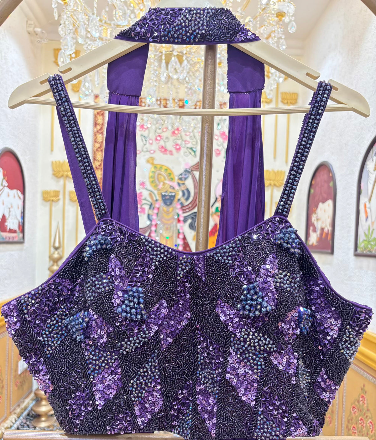 Saanjh Crepe Silk Lehenga Set