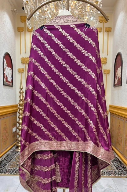 Elira Banarasi Loom Suit (Purple)