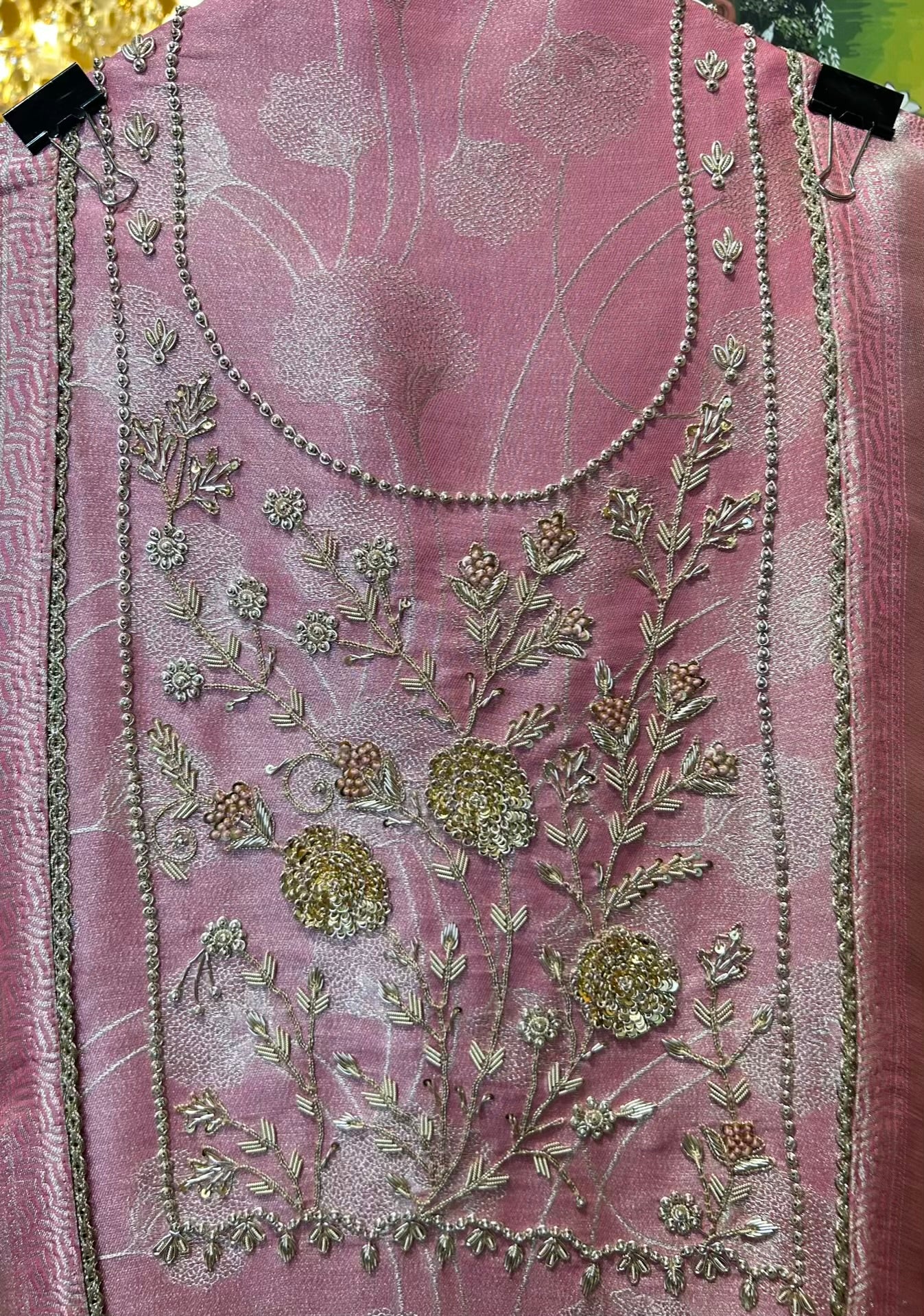 Zarbanoor Brocade Suit (Pink)