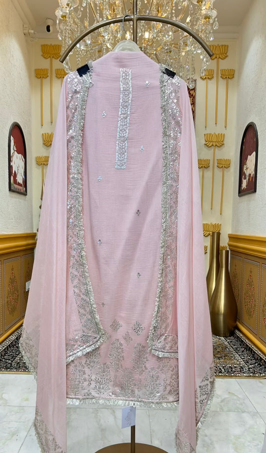 Arezya Mul Kinari Suit (Pink)