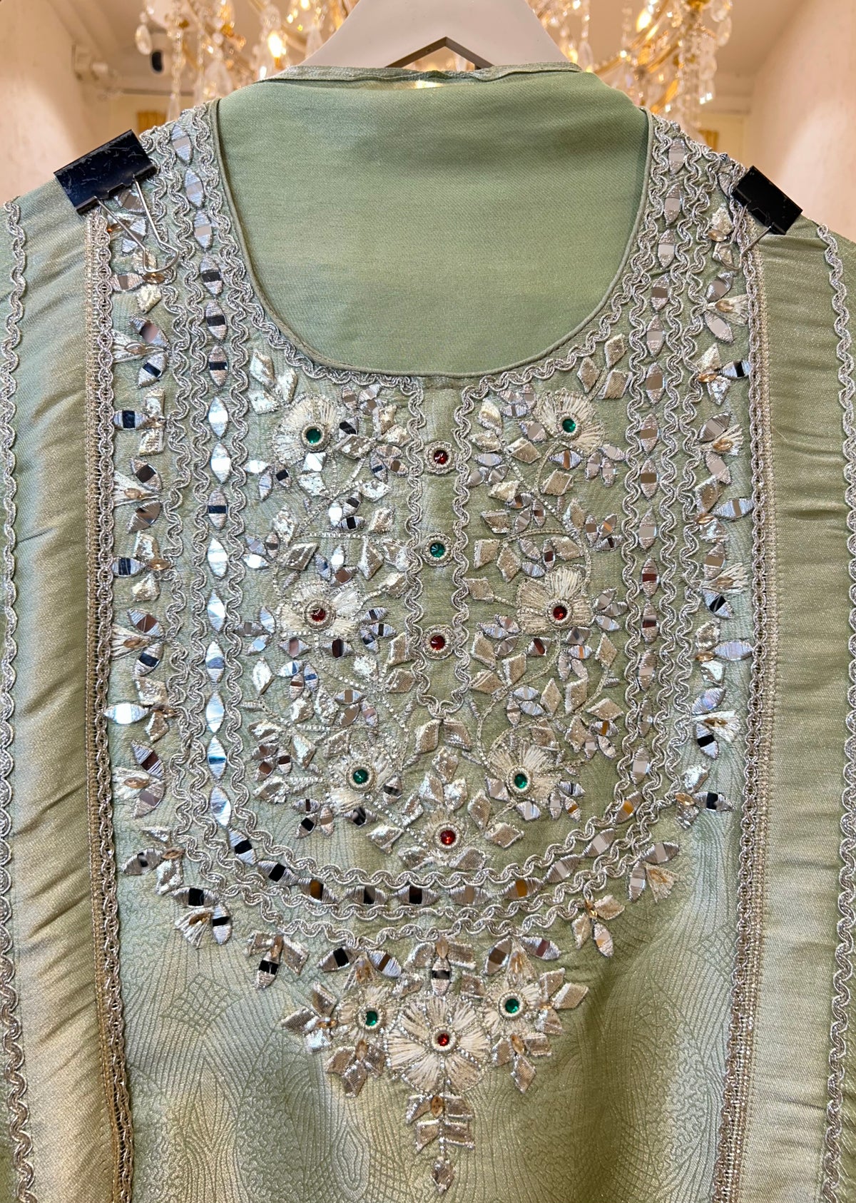 Rangbaari Brocade Shimmer Suit