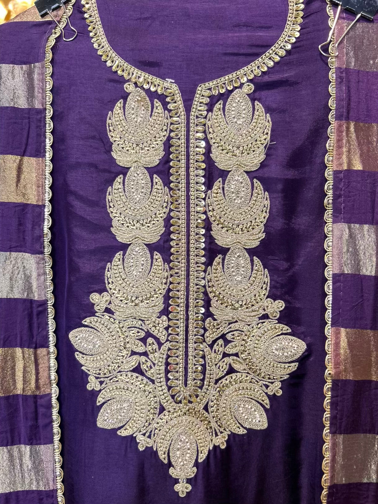 Noorisha Silk Suit (Purple)