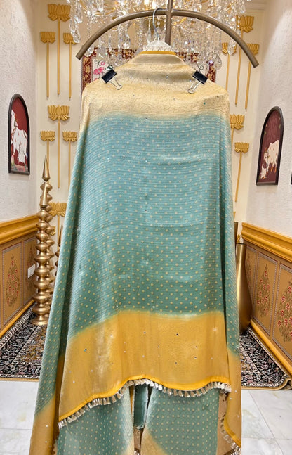 Mahzara Shahi Brocade Suit (Green)