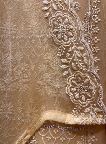 Mehru Georgette Élan Suit (Yellow)