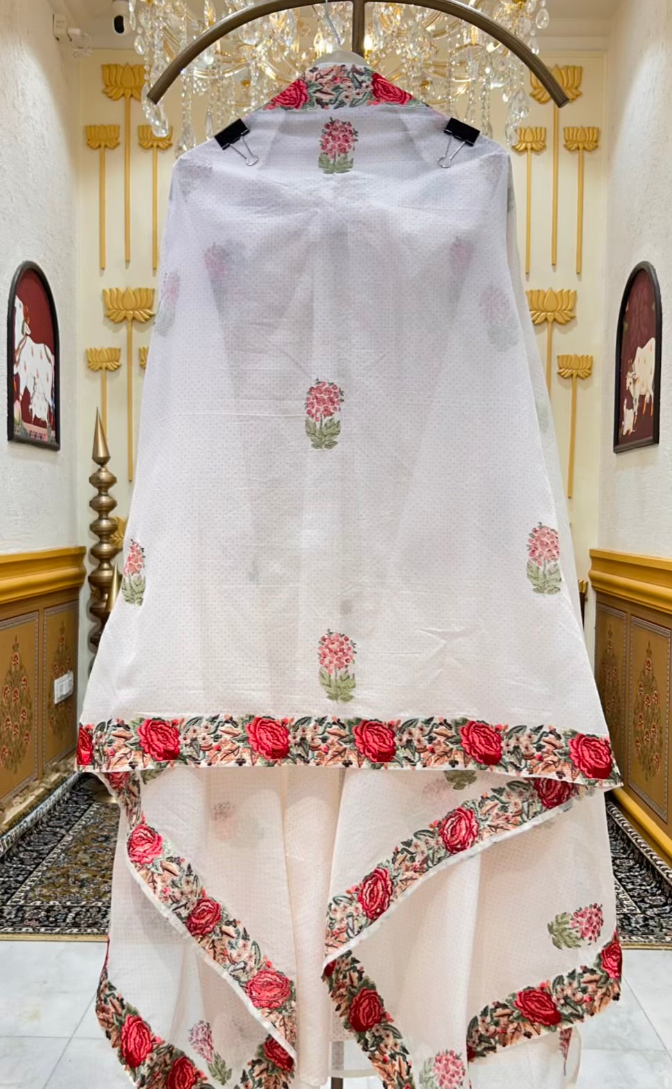 Arovia Resham Chanderi Suit