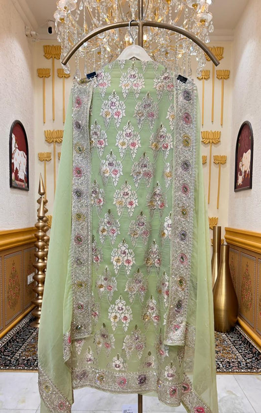 Sahiba Chiffon Grace Suit (Green)