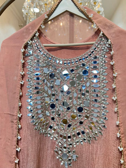 Zarveen Dori Mirror Corset Set (Peach)