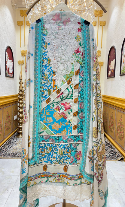 Roshira Printed Muslin Suit