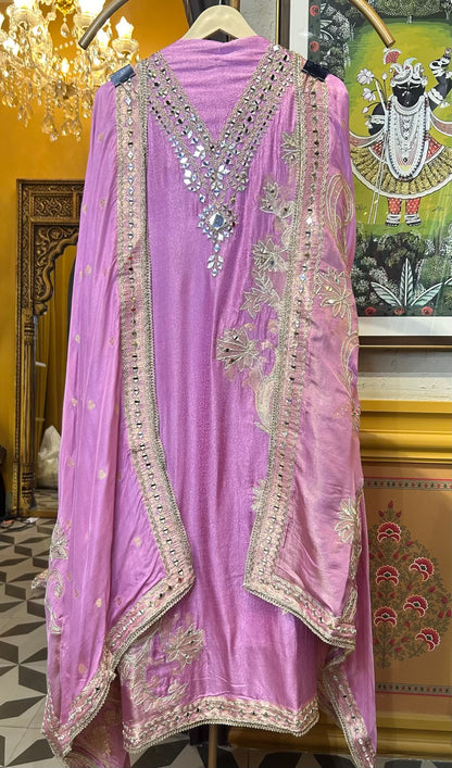 Sitarah Silk Suit (Pink)